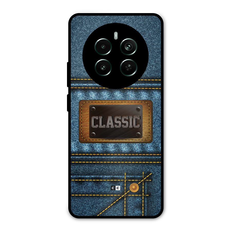 Classic Denim Metal Back Case for Realme 12 Pro Plus