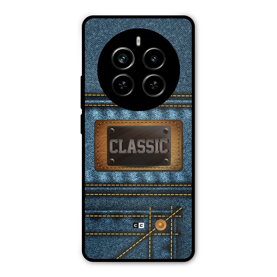 Classic Denim Metal Back Case for Realme P1 Pro