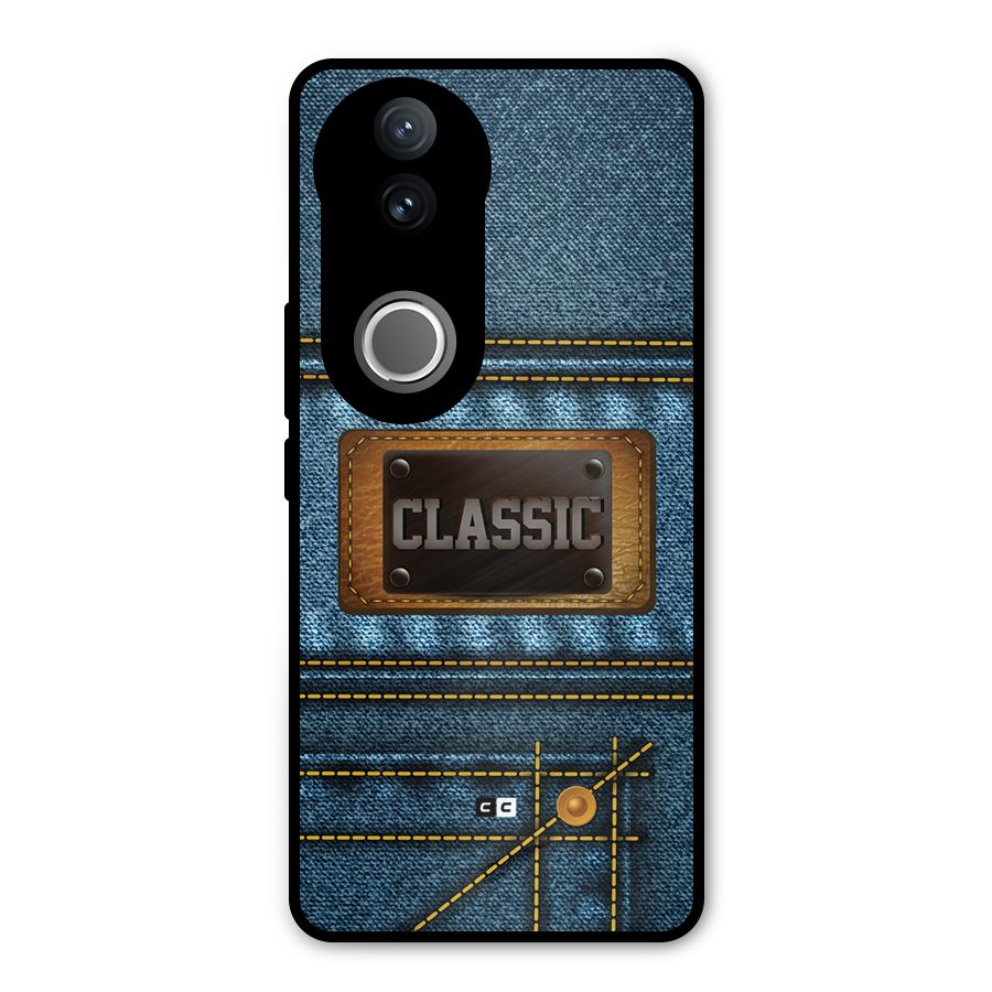 Classic Denim Metal Back Case for Vivo V50e