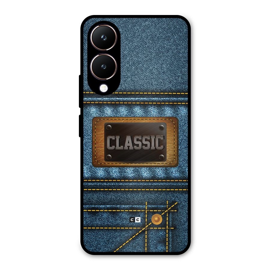 Classic Denim Metal Back Case for Vivo Y28
