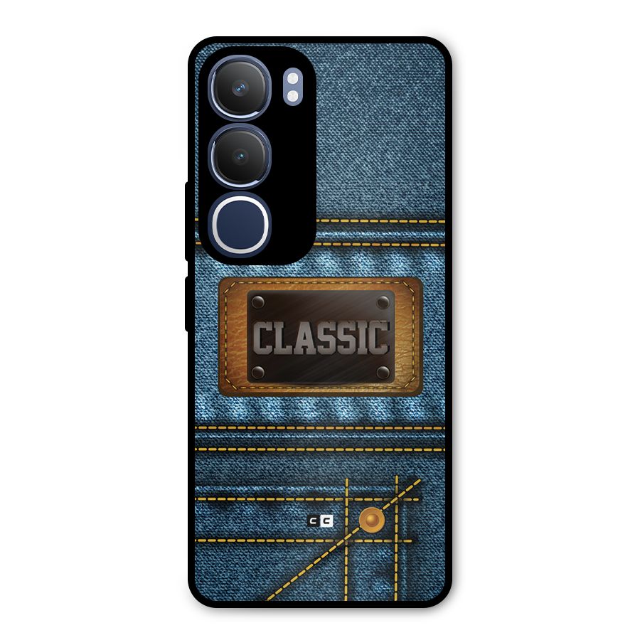 Classic Denim Metal Back Case for Vivo Y29