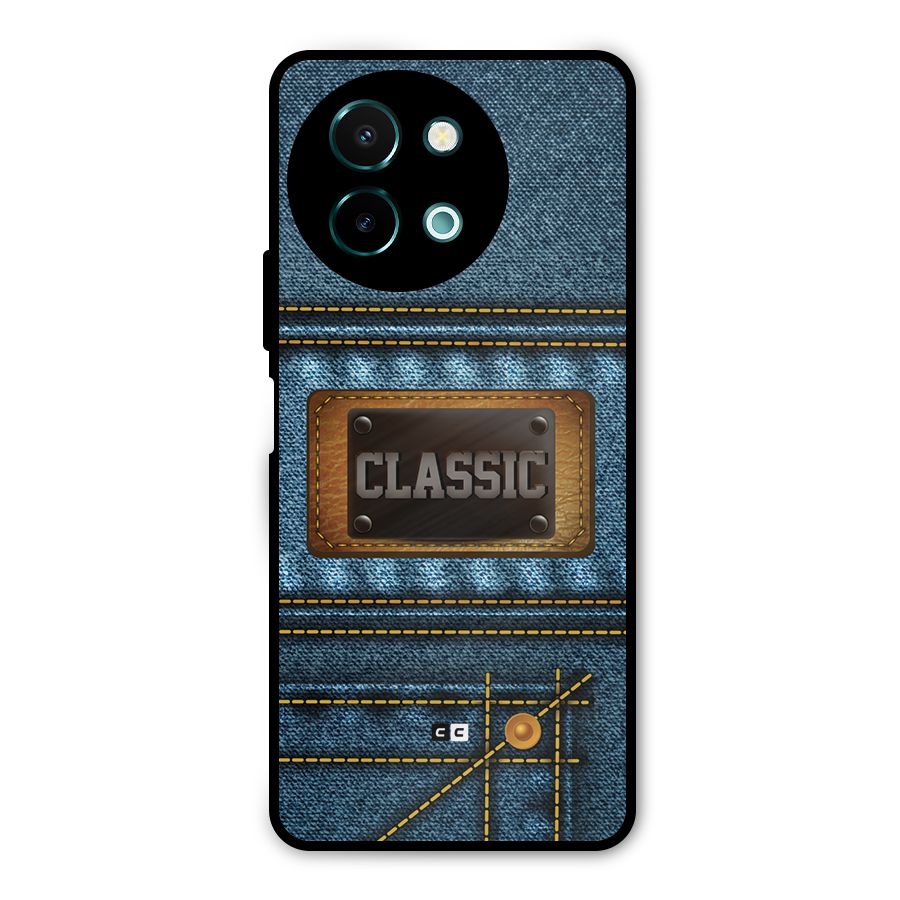 Classic Denim Metal Back Case for Vivo Y58