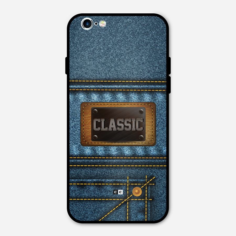 Classic Denim Metal Back Case for iPhone 6 6s
