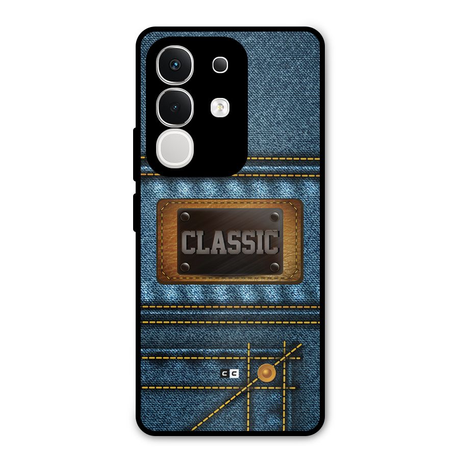 Classic Denim Metal Back Case for iQOO Z10x