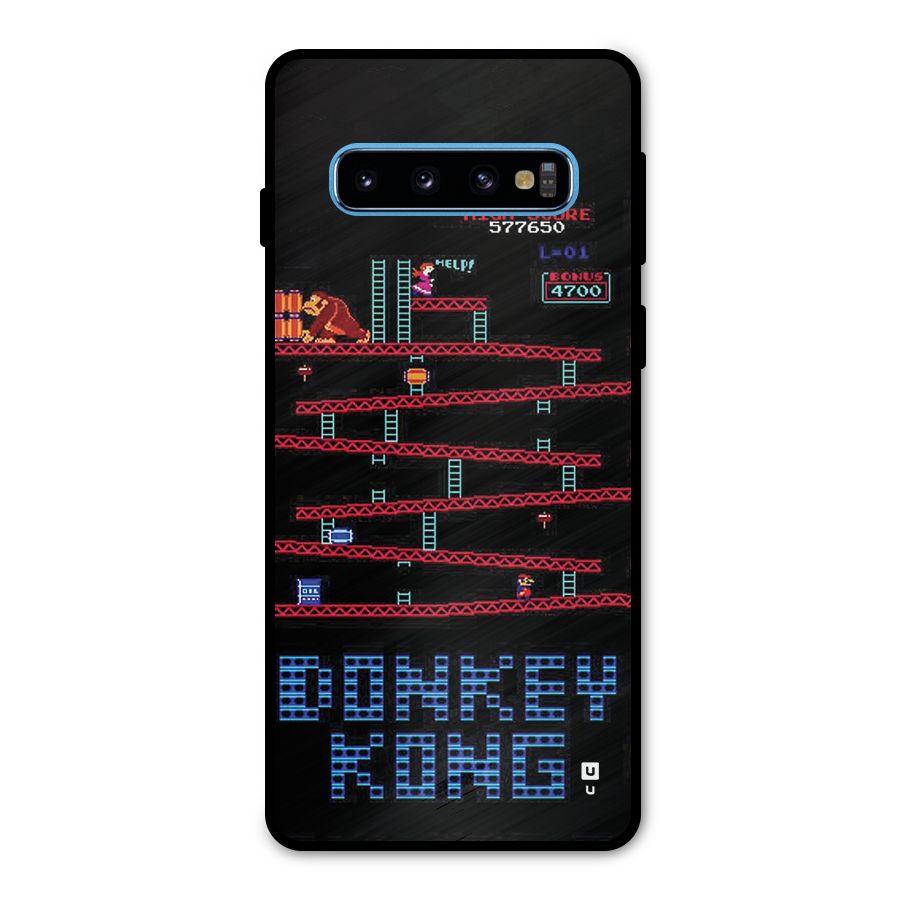 Classic Gorilla Game Metal Back Case for Galaxy S10