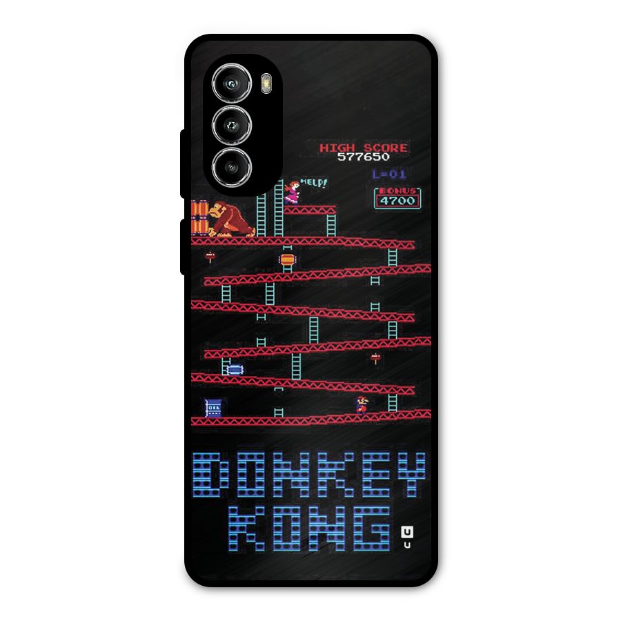 Classic Gorilla Game Metal Back Case for Moto G82