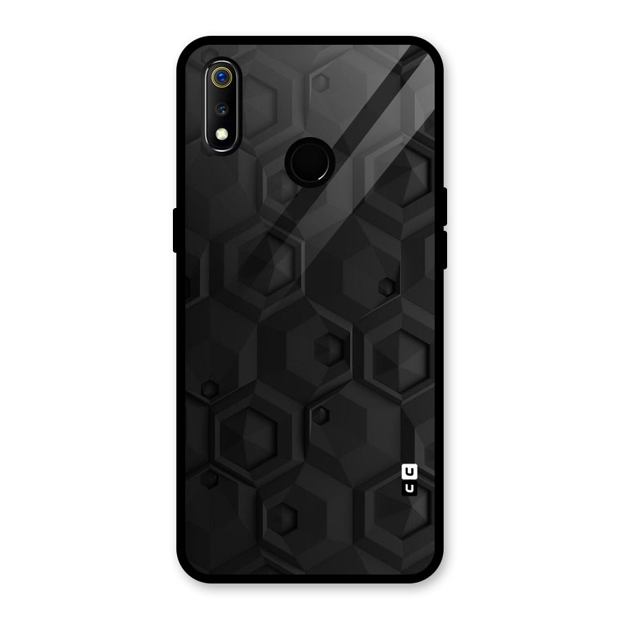 Classic Hexa Glass Back Case for Realme 3i