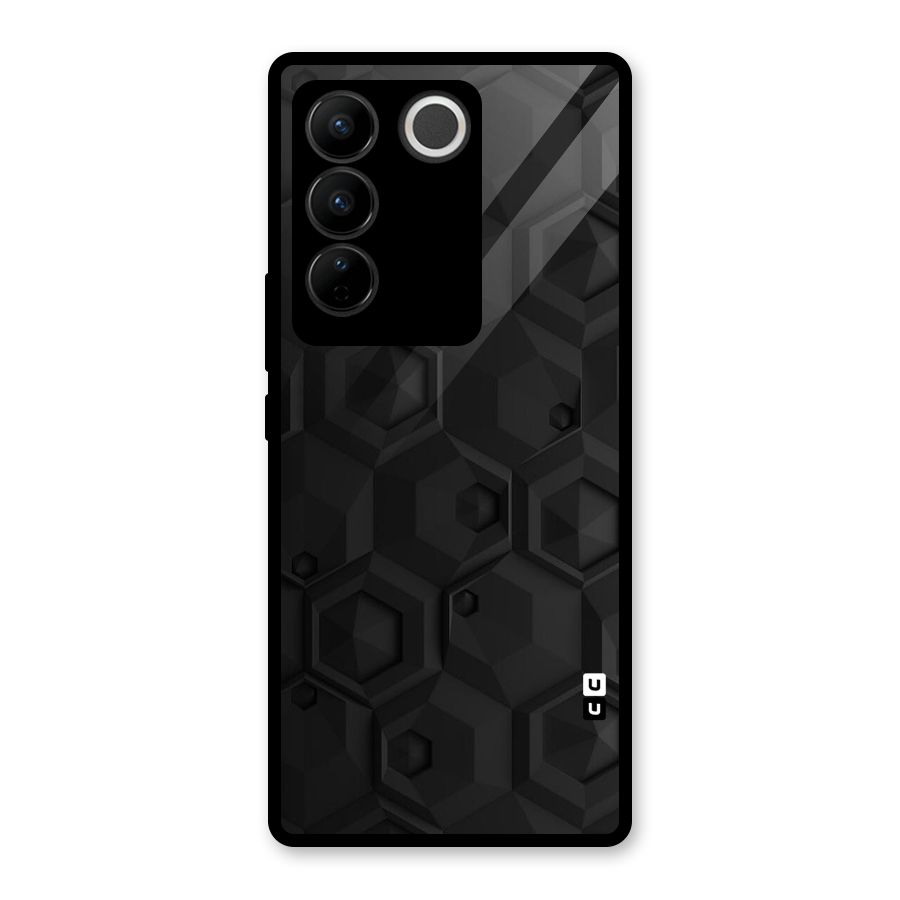 Classic Hexa Glass Back Case for Vivo V27 Pro