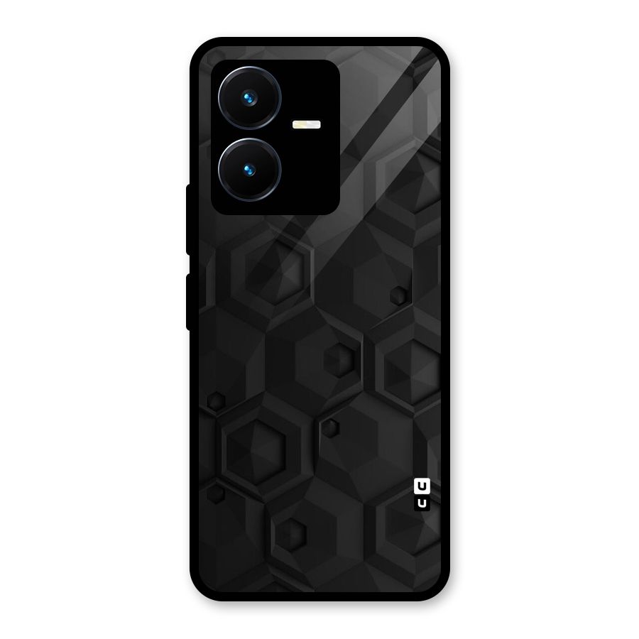 Classic Hexa Glass Back Case for Vivo Y22s