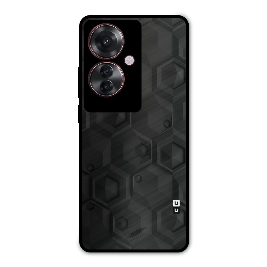 Classic Hexa Metal Back Case for Oppo F25 Pro