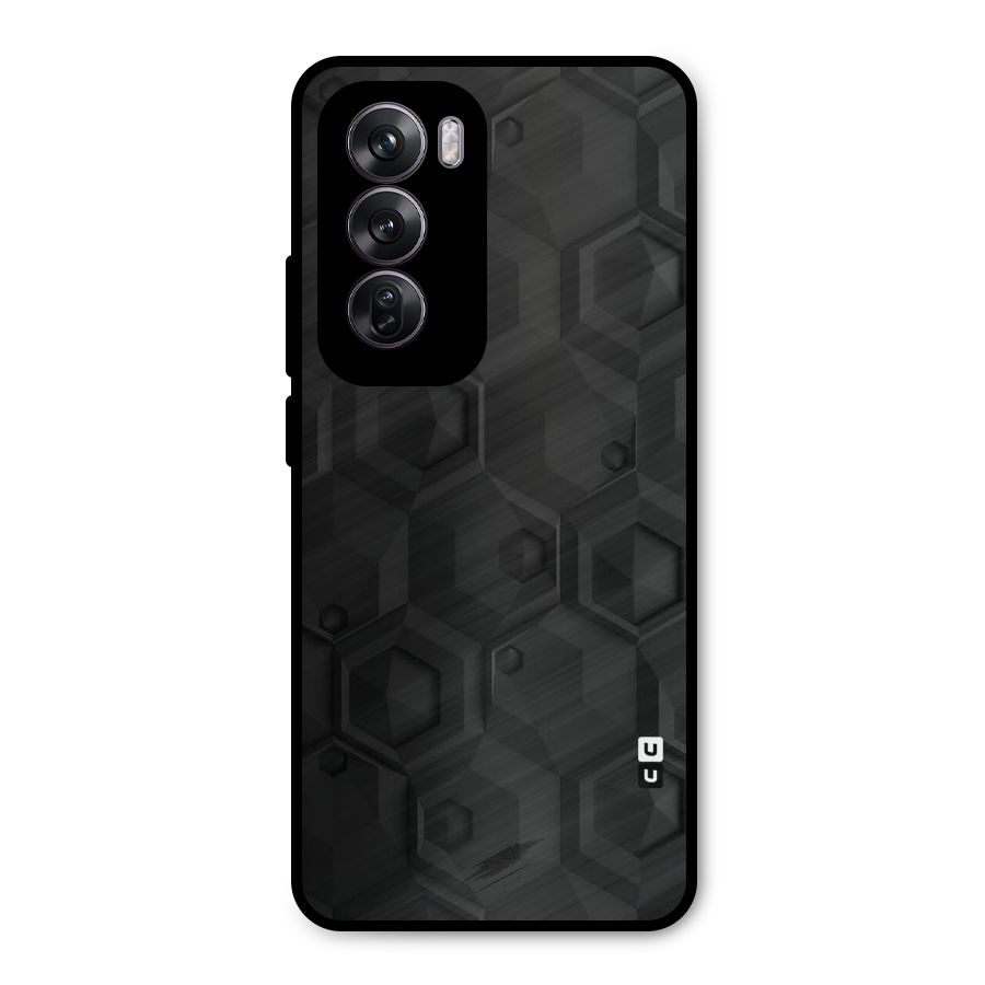 Classic Hexa Metal Back Case for Oppo Reno12 Pro