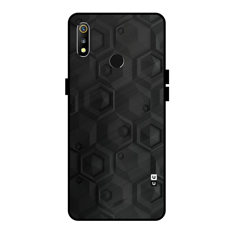 Classic Hexa Metal Back Case for Realme 3