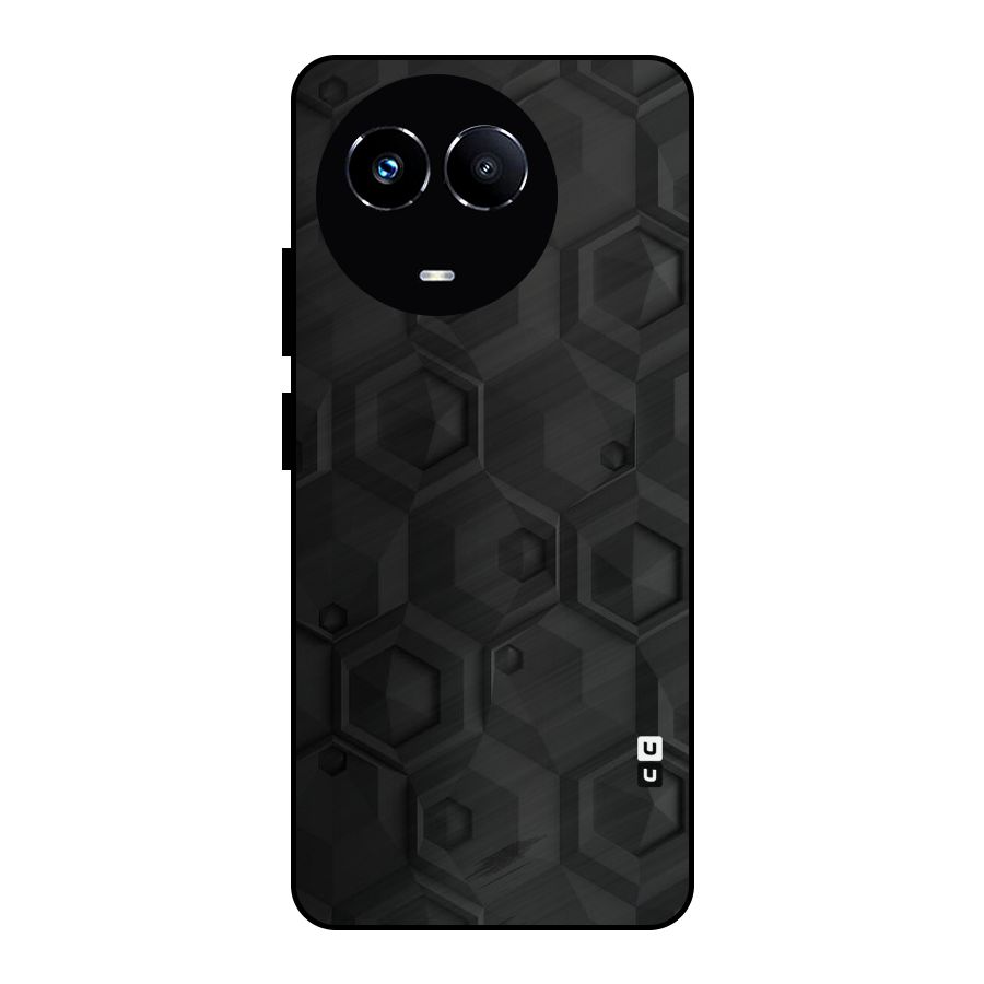Classic Hexa Metal Back Case for Realme Narzo 60X