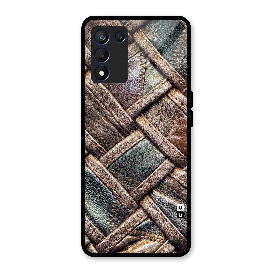 Classic Leather Belt Design Glass Back Case for Realme 9 5G Speed