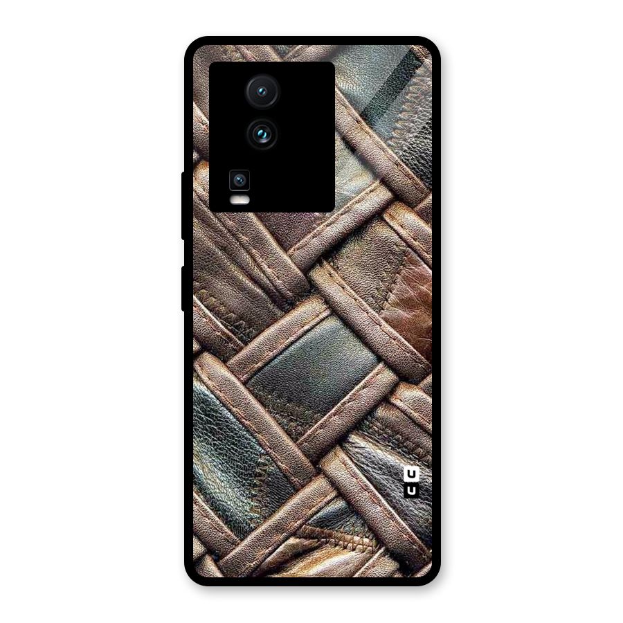 Classic Leather Belt Design Glass Back Case for Vivo iQOO Neo 7
