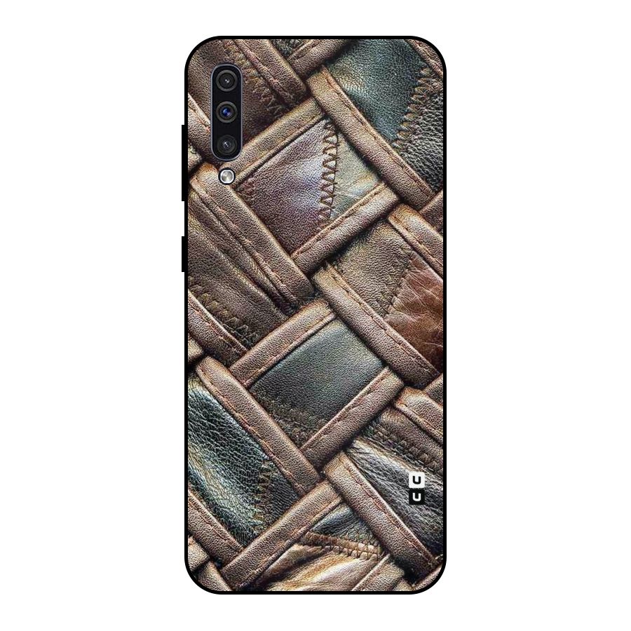 Classic Leather Belt Design Metal Back Case for Galaxy A30s