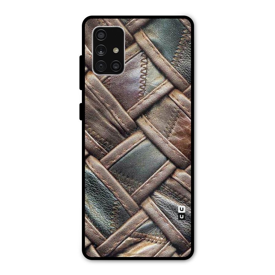 Classic Leather Belt Design Metal Back Case for Galaxy A71