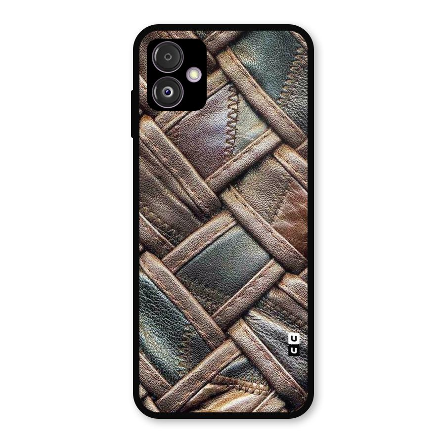 Classic Leather Belt Design Metal Back Case for Galaxy F14