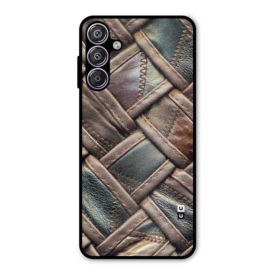 Classic Leather Belt Design Metal Back Case for Galaxy F15