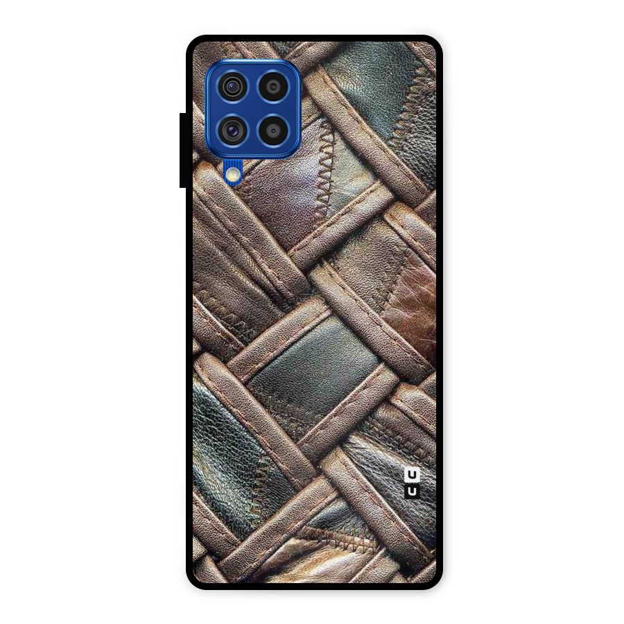 Classic Leather Belt Design Metal Back Case for Galaxy F62