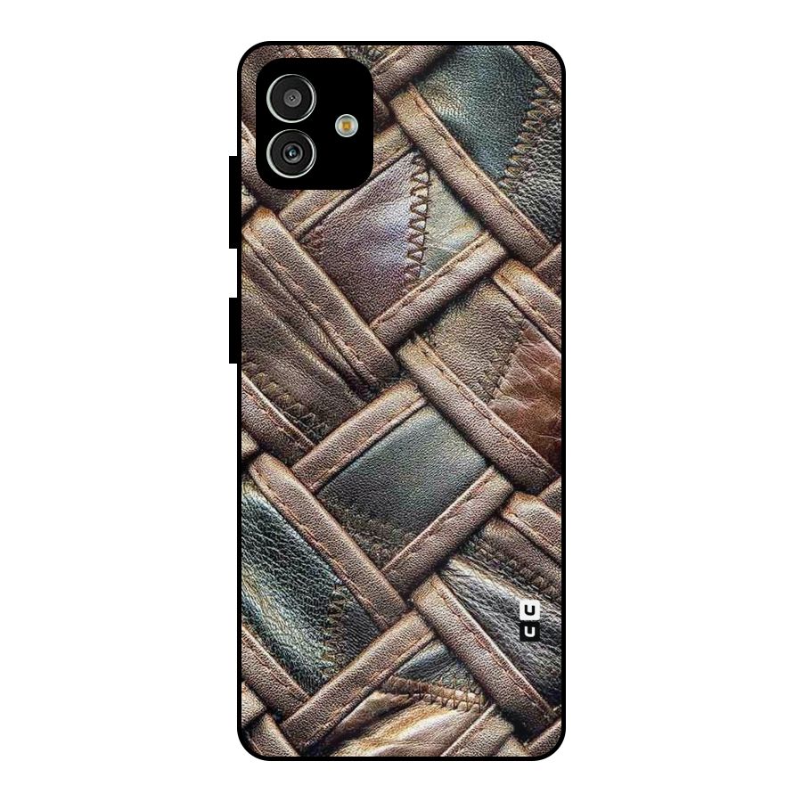 Classic Leather Belt Design Metal Back Case for Galaxy M13 5G