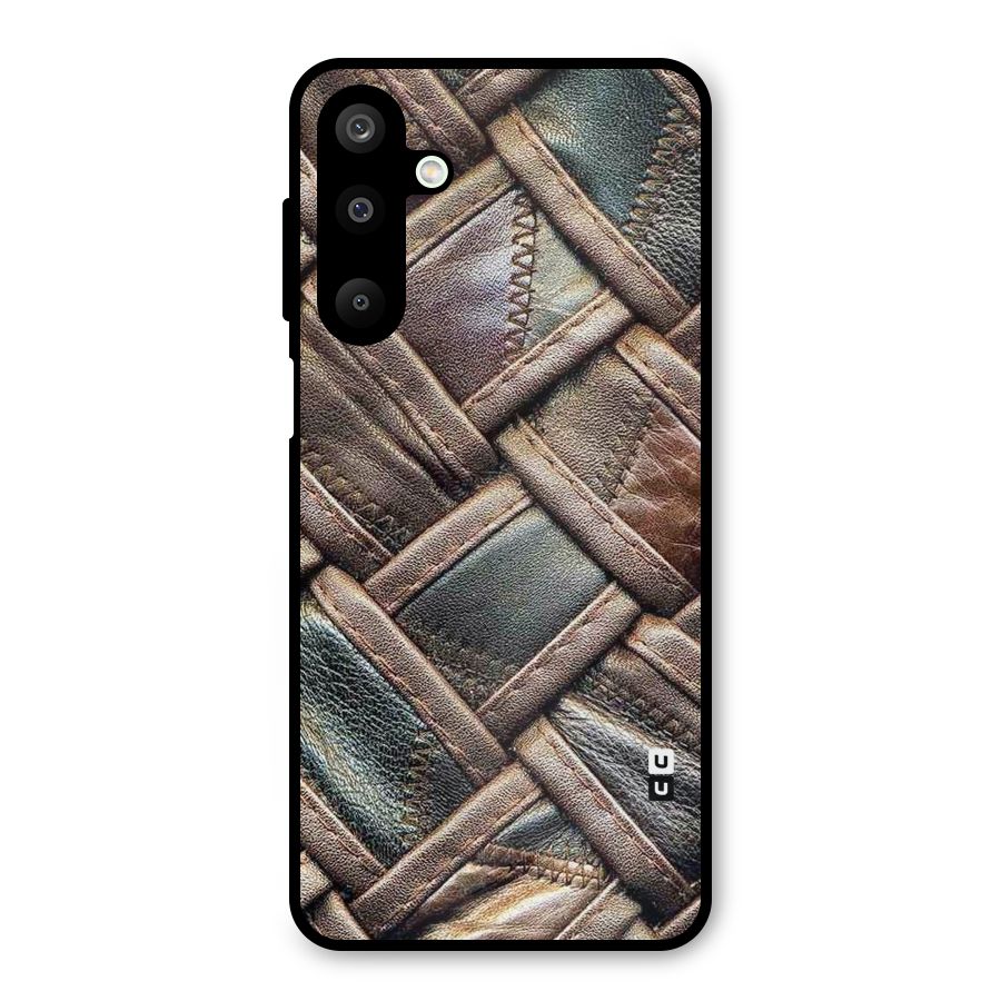 Classic Leather Belt Design Metal Back Case for Galaxy M16