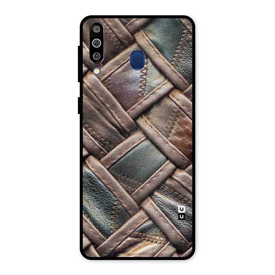 Classic Leather Belt Design Metal Back Case for Galaxy M30