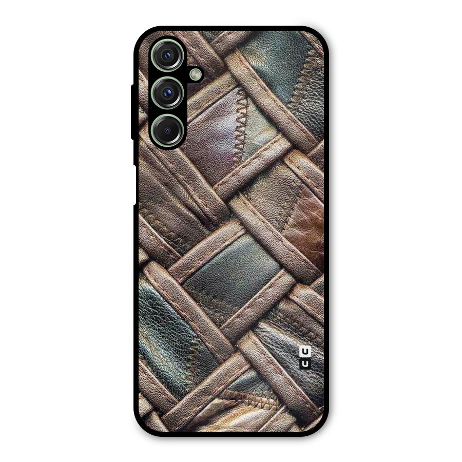 Classic Leather Belt Design Metal Back Case for Galaxy M34
