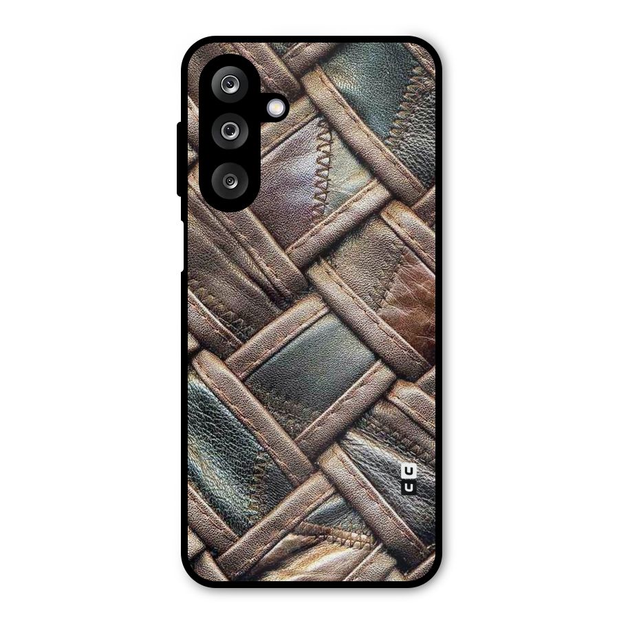 Classic Leather Belt Design Metal Back Case for Galaxy M36