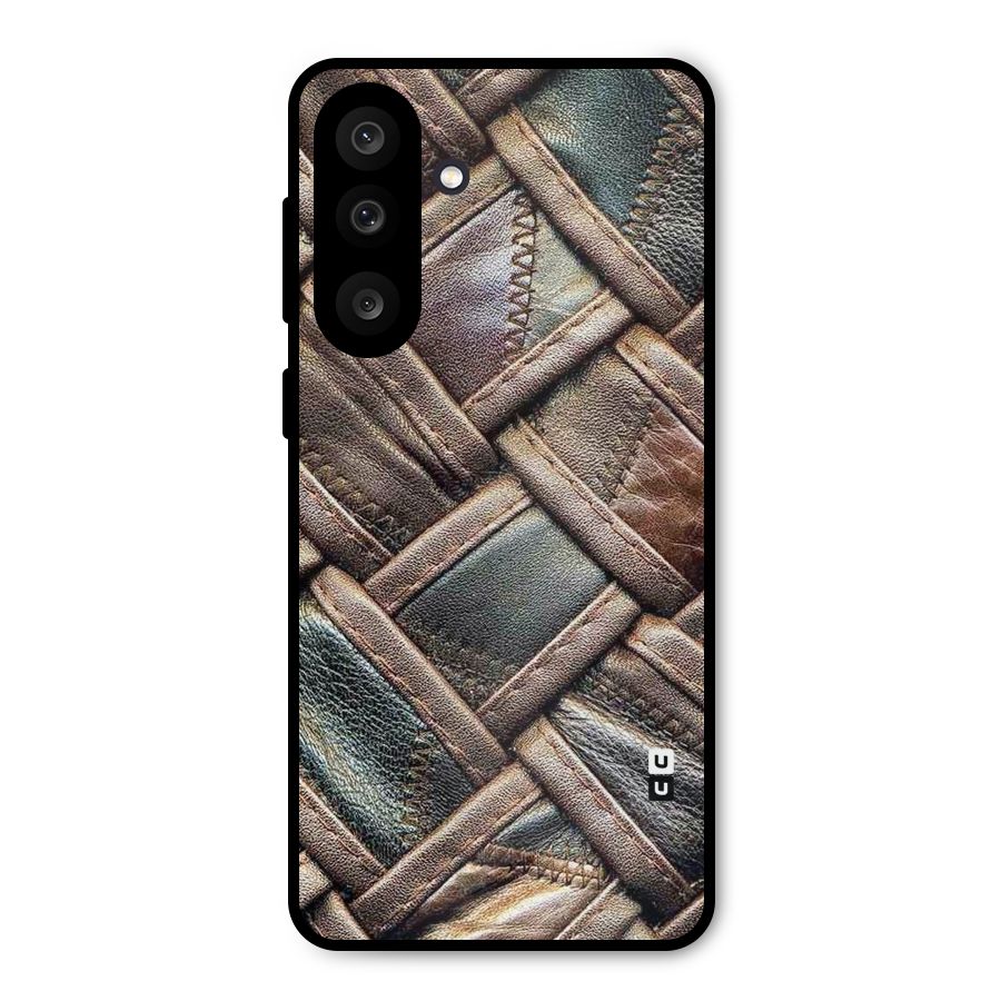 Classic Leather Belt Design Metal Back Case for Galaxy M56