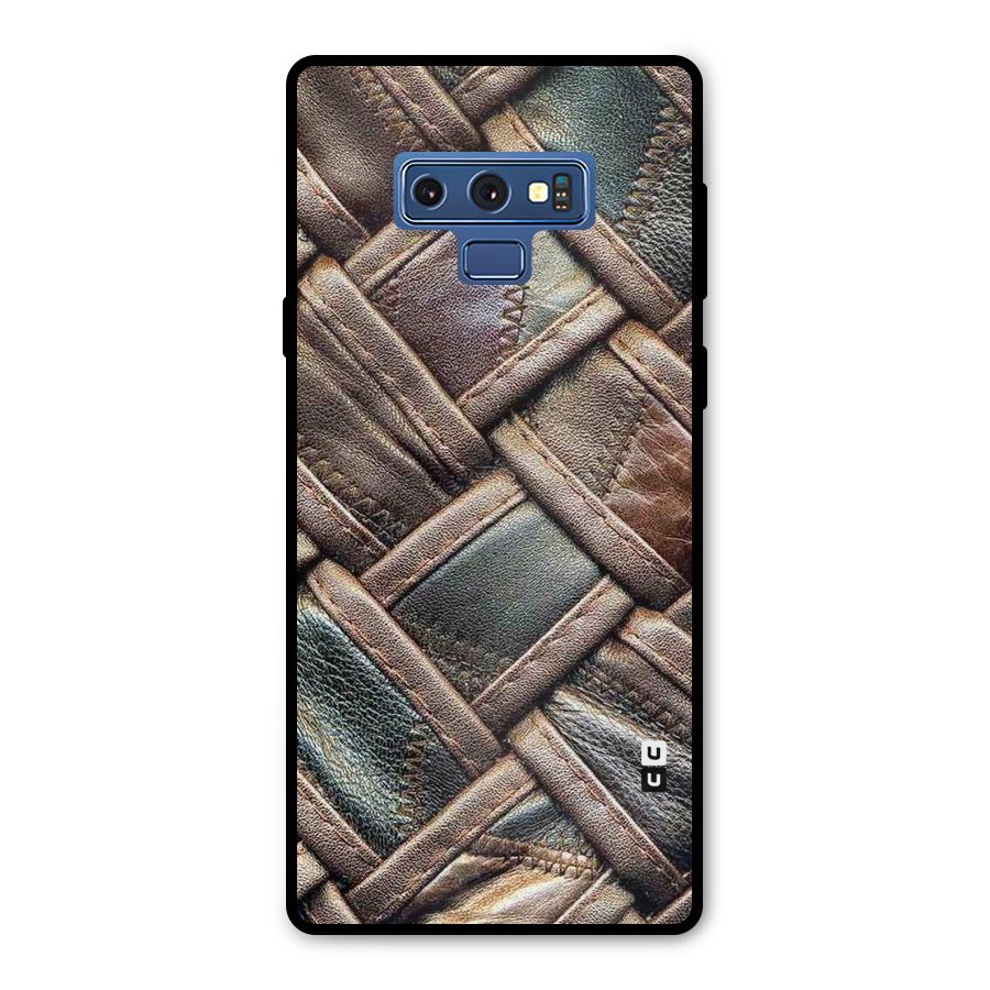 Classic Leather Belt Design Metal Back Case for Galaxy Note 9