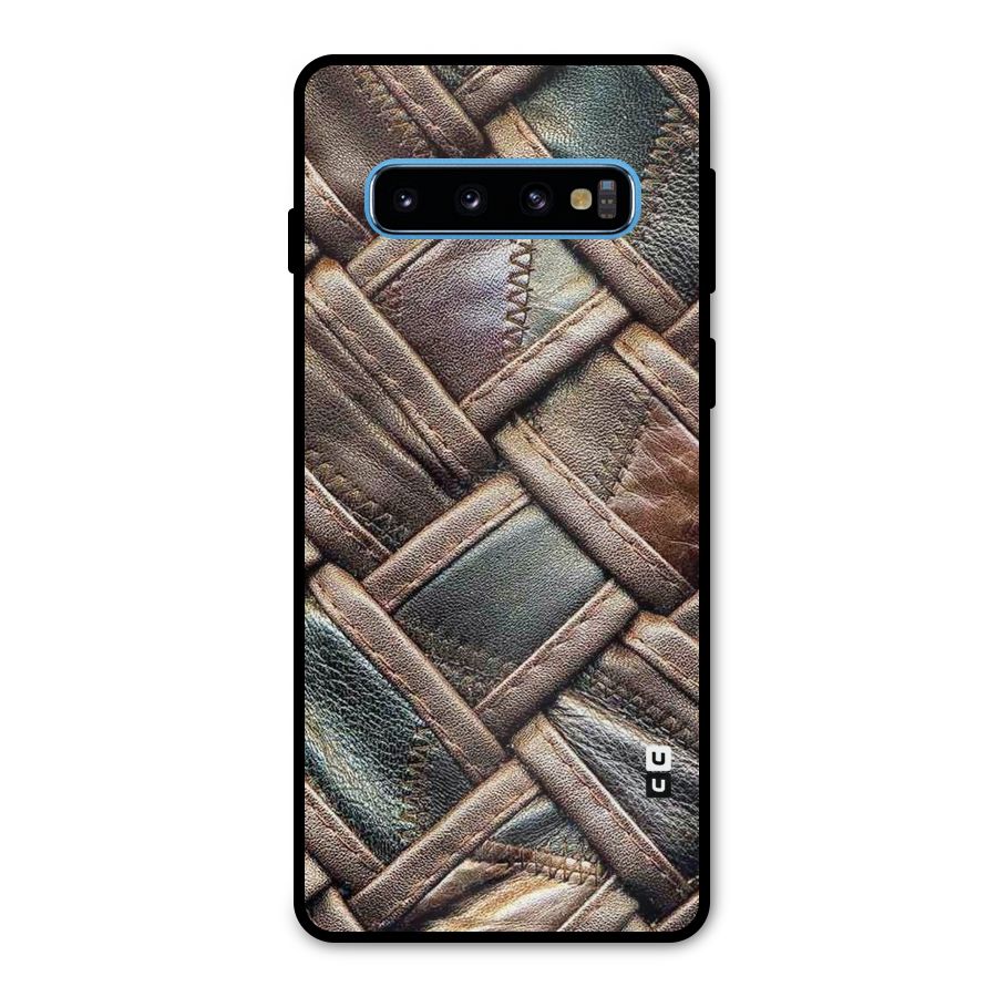 Classic Leather Belt Design Metal Back Case for Galaxy S10