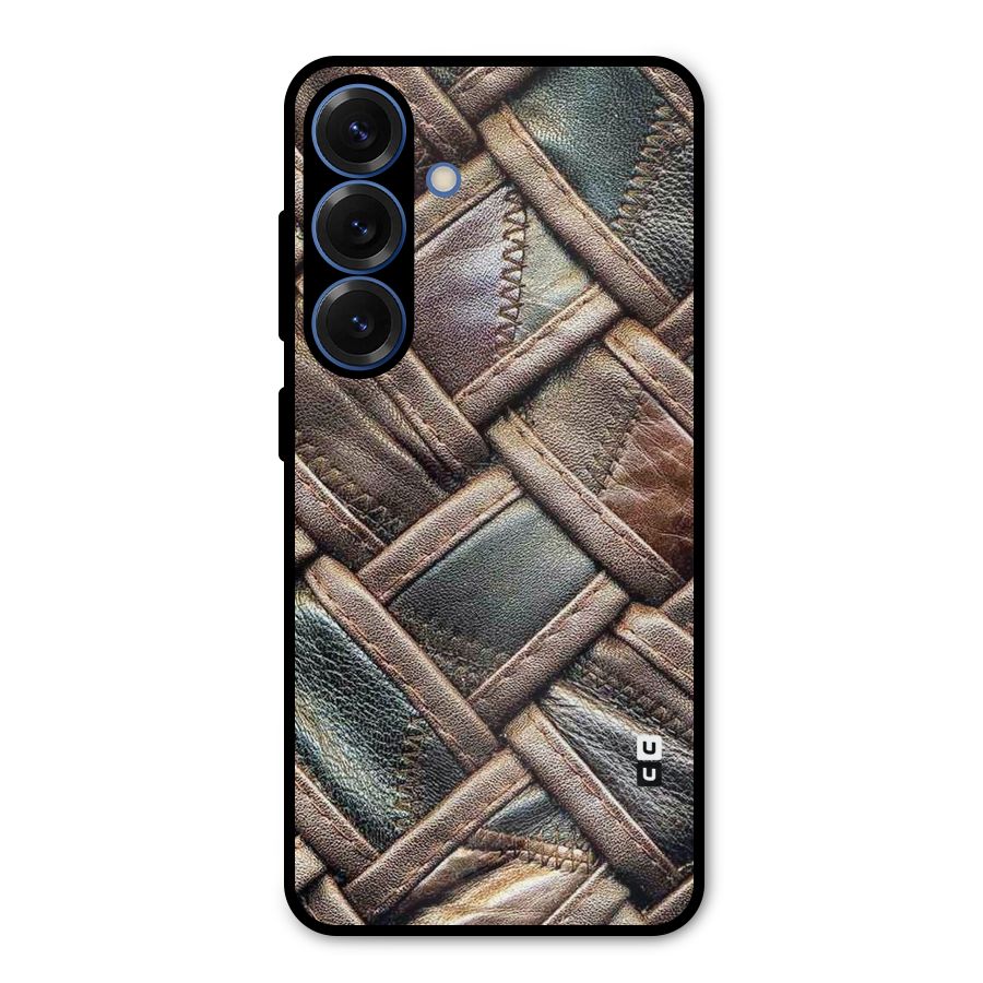 Classic Leather Belt Design Metal Back Case for Galaxy S25