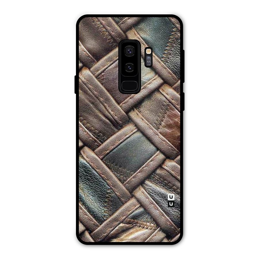 Classic Leather Belt Design Metal Back Case for Galaxy S9 Plus