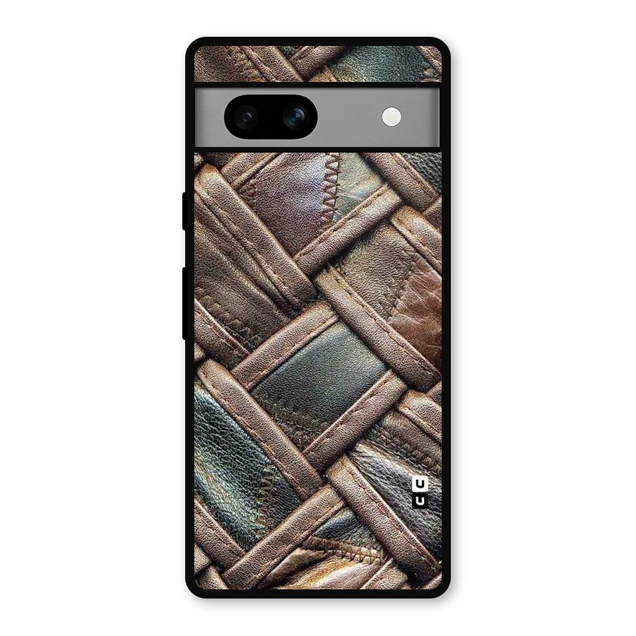 Classic Leather Belt Design Metal Back Case for Google Pixel 7a