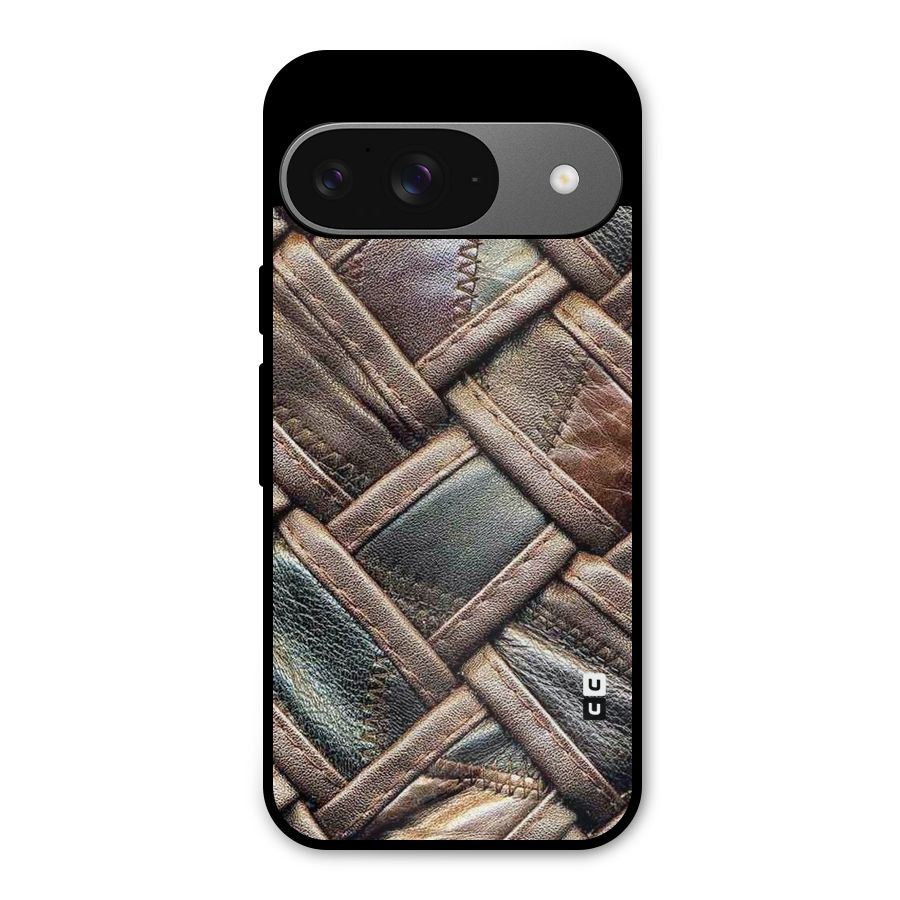Classic Leather Belt Design Metal Back Case for Google Pixel 9