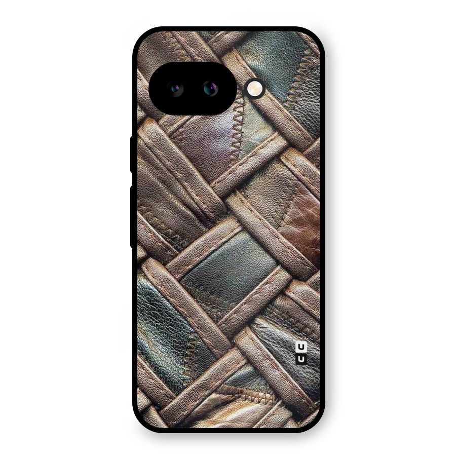 Classic Leather Belt Design Metal Back Case for Google Pixel 9a