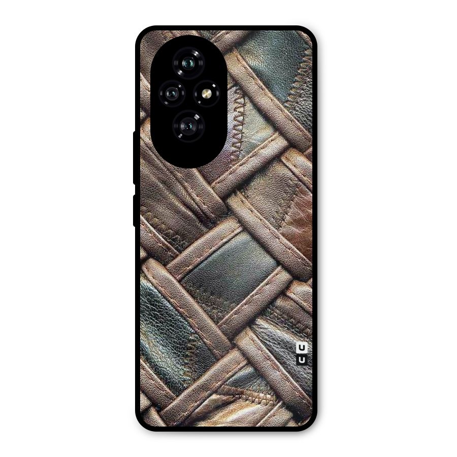 Classic Leather Belt Design Metal Back Case for Honor 200