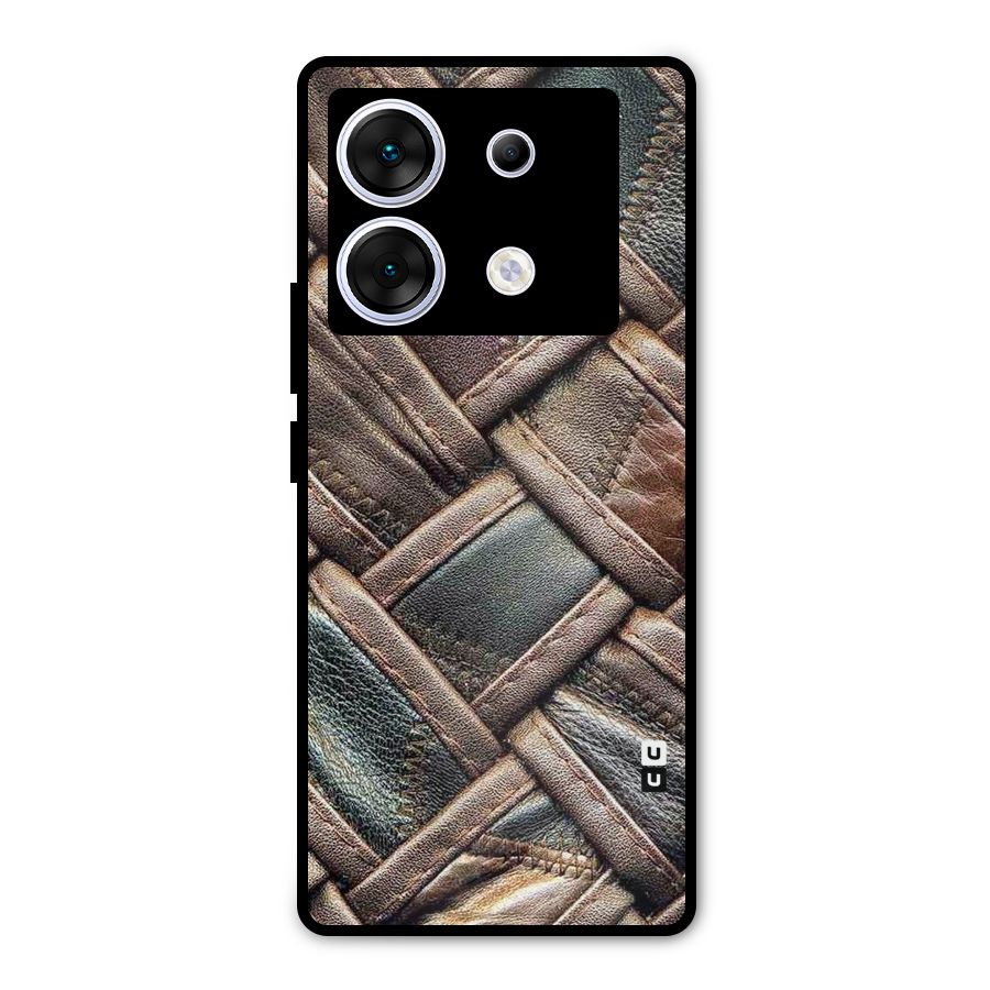 Classic Leather Belt Design Metal Back Case for Infinix Zero 30 5G