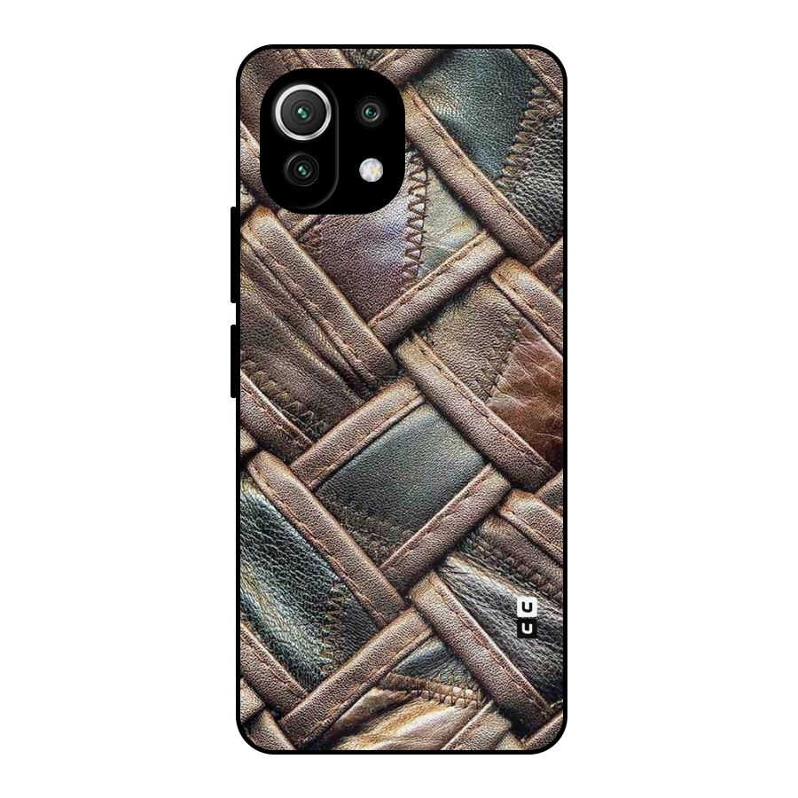Classic Leather Belt Design Metal Back Case for Mi 11 Lite NE 5G