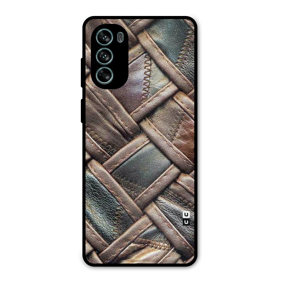 Classic Leather Belt Design Metal Back Case for Moto G62