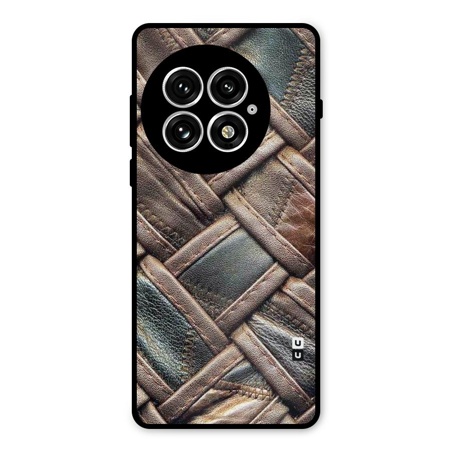 Classic Leather Belt Design Metal Back Case for OnePlus 13