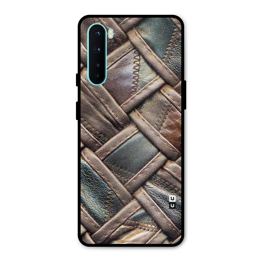 Classic Leather Belt Design Metal Back Case for OnePlus Nord