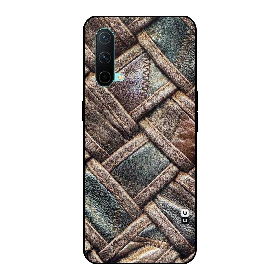 Classic Leather Belt Design Metal Back Case for OnePlus Nord CE 5G