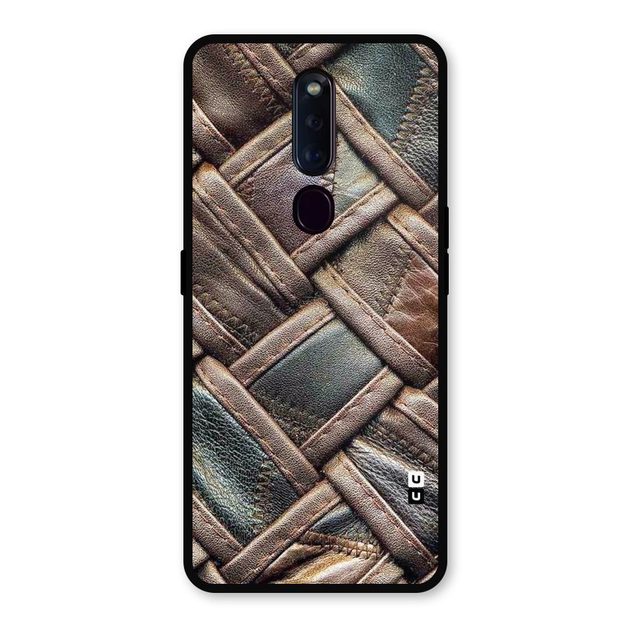 Classic Leather Belt Design Metal Back Case for Oppo F11 Pro