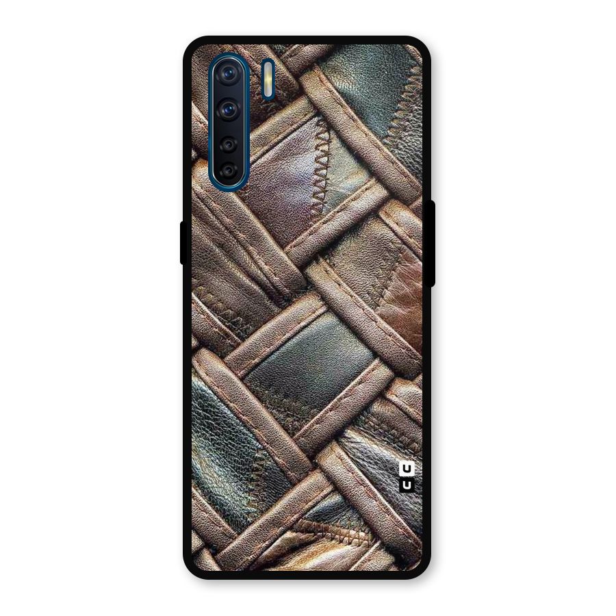Classic Leather Belt Design Metal Back Case for Oppo F15