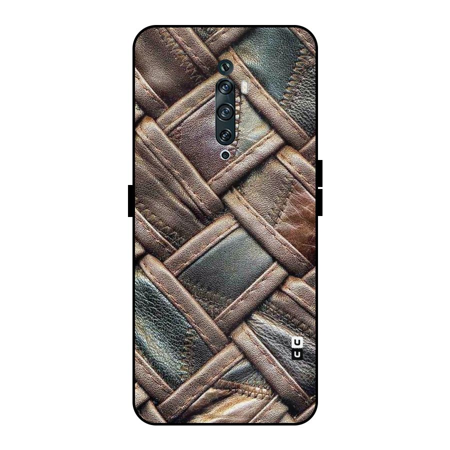 Classic Leather Belt Design Metal Back Case for Oppo Reno2 Z