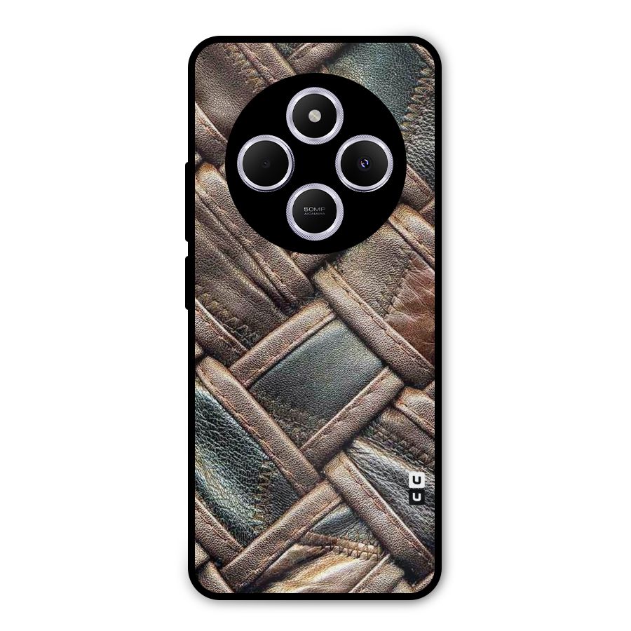 Classic Leather Belt Design Metal Back Case for Poco C75 5G
