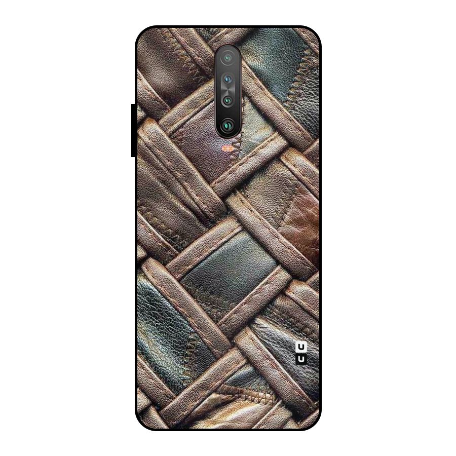 Classic Leather Belt Design Metal Back Case for Poco X2