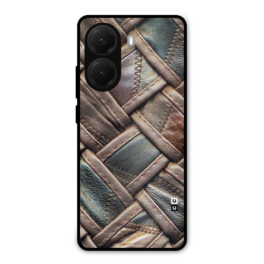 Classic Leather Belt Design Metal Back Case for Poco X7 Pro